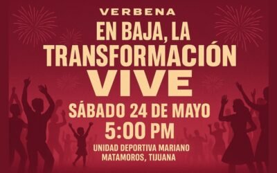 Verbena “En Baja, la Transformación Vive”: gran fiesta comunitaria en la Unidad Deportiva Mariano Matamoros