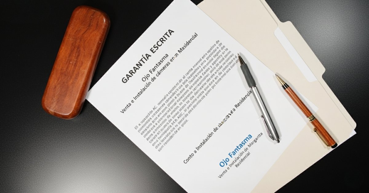 garantia por escrito venta e instalacion de camaras Ojo Fantasma